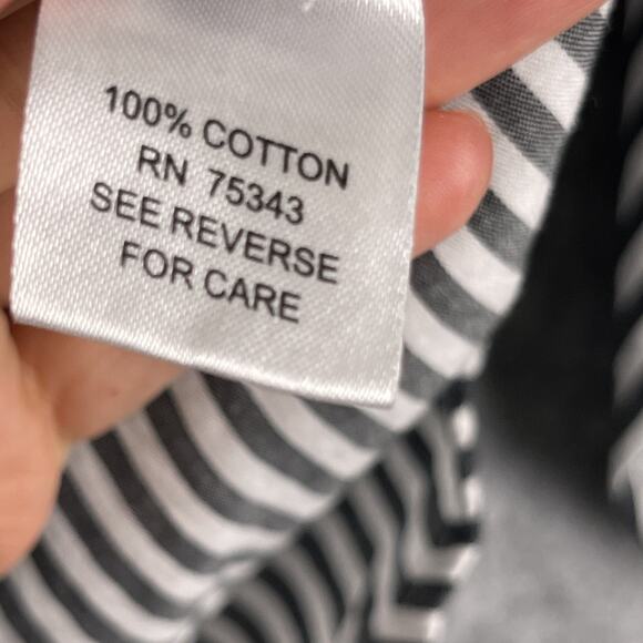 Greysn Top Womens Small Striped Blouse Button Front Puff Sleeve Lagenlook Artsy - Picture 5 of 14